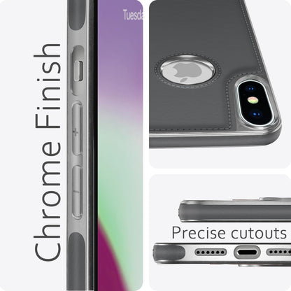 Pikkme iPhone XS Max Leatherback chrome grey mobile back cover – photo 6