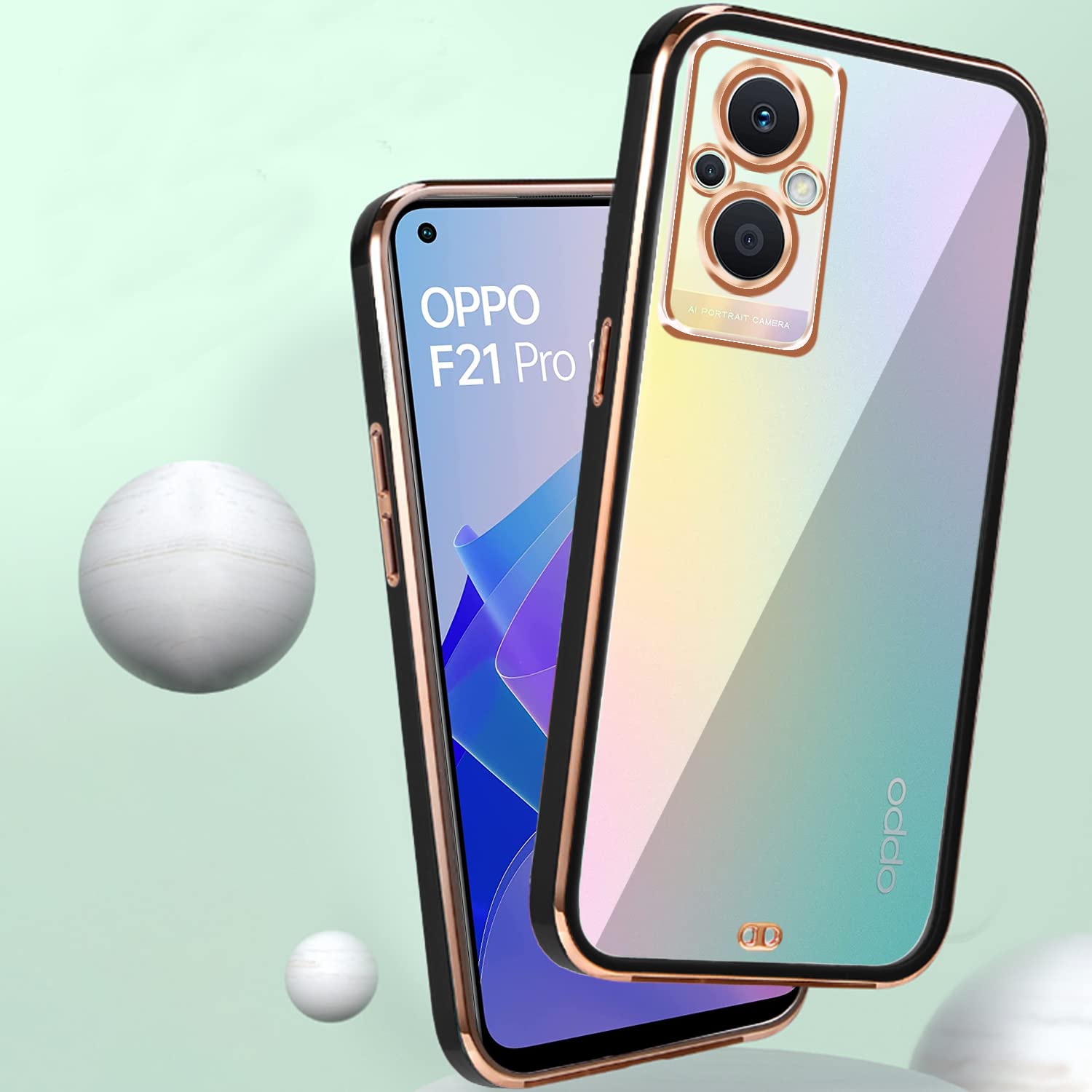 Oppo F21 Pro 5G Chrome back cover in black by Pikkme – photo 4