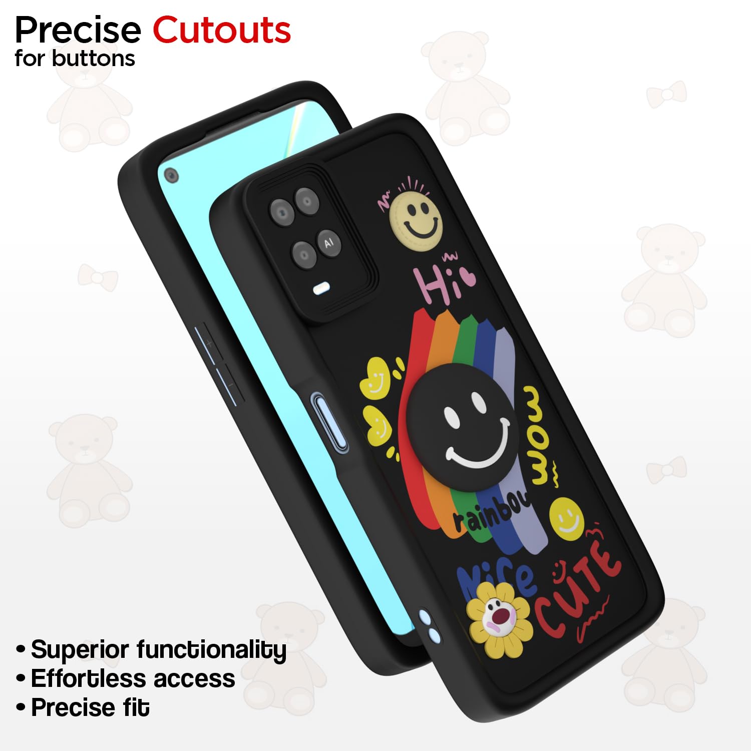 Pikkme black Soft Silicone mobile back cover for Oppo A54 – photo 6