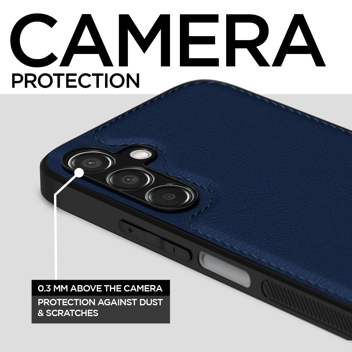 Pikkme Samsung Galaxy M15 / F15 / M15 5G Leatherback Back Case | Blue