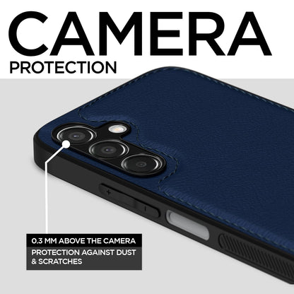 Pikkme Samsung Galaxy M15 / F15 / M15 5G Leatherback Back Case | Blue