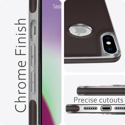 Pikkme chrome coffee Leatherback back cover for iPhone XS Max – photo 6