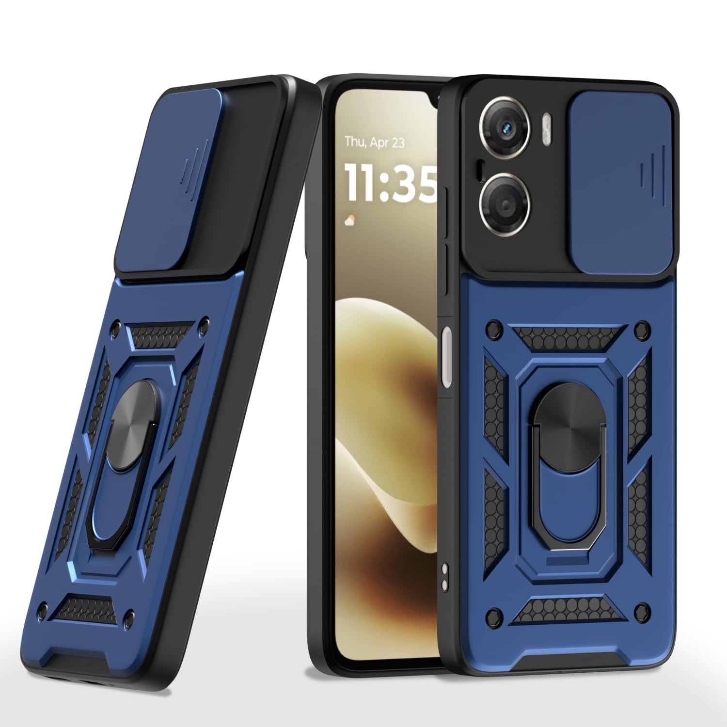 Pikkme Moto G06 Power/G06 4G/360 D10 Camera Shield blue mobile back cover