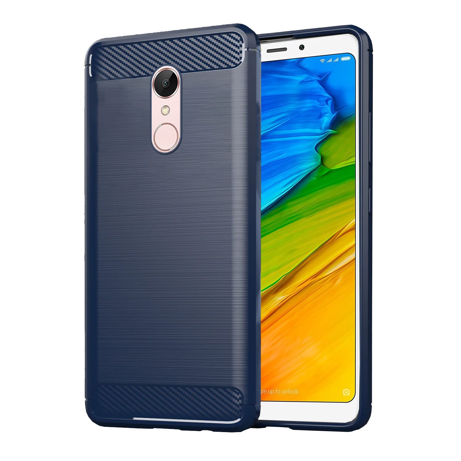 Pikkme blue back cover for Redmi Note 5