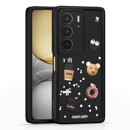 Realme C75/3D Silicone back cover in black by Pikkme