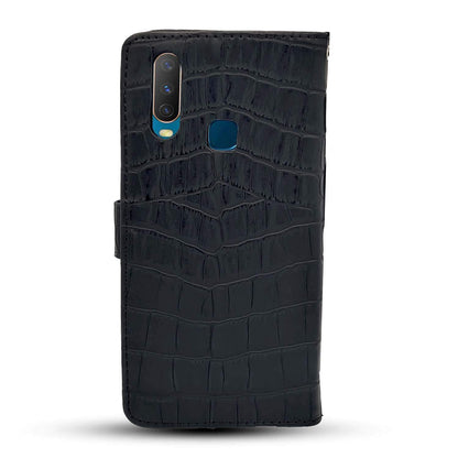 Vivo Y12/Y15/Y17/U10 wallet flip cover in black by Pikkme – photo 7