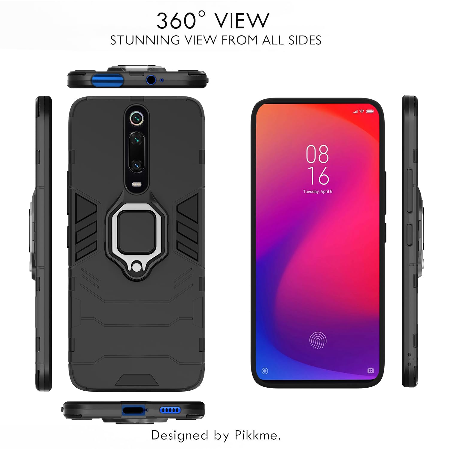 Pikkme Redmi k20 / K20 Pro D5 Tough Armor Back Cover | Black