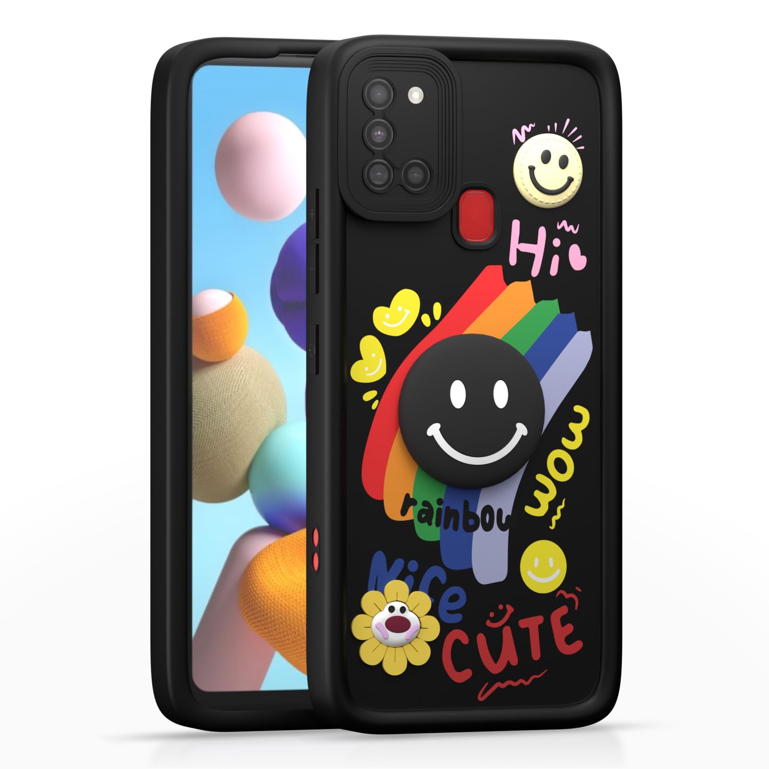 Black mobile cover for Samsung A21s – Pikkme