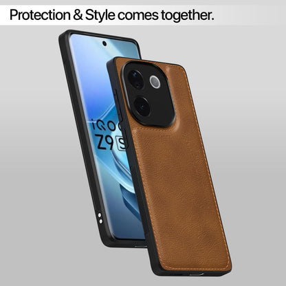 Brown Leather mobile back cover for iQOO Z9s Pro/Vivo T3 Pro 5G – Pikkme – photo 6