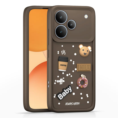 Realme P4 5G/3D mobile cover in brown by Pikkme