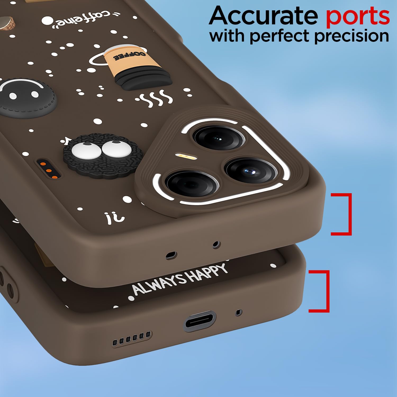 Pikkme brown phone cover for Tecno Pova 7 5G/3D – photo 4