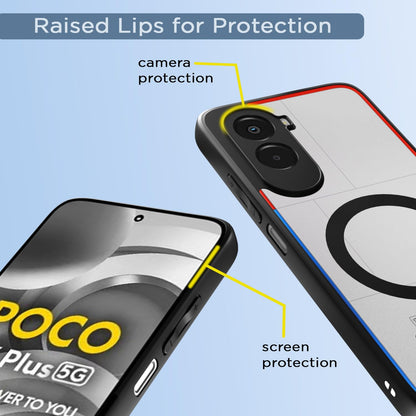 Poco M7 Plus 5G MagSafe phone cover in black mag-safe by Pikkme – photo 4