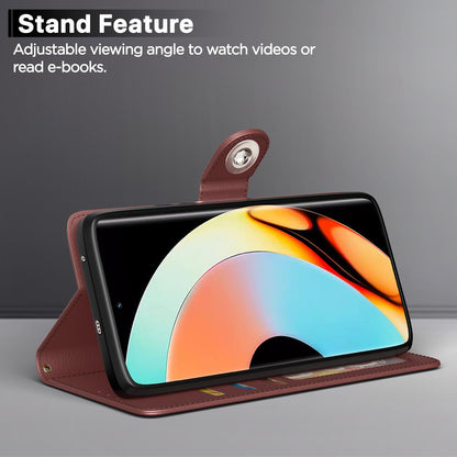 Realme 10 Pro Plus 5G wallet flip cover in brown by Pikkme – photo 3