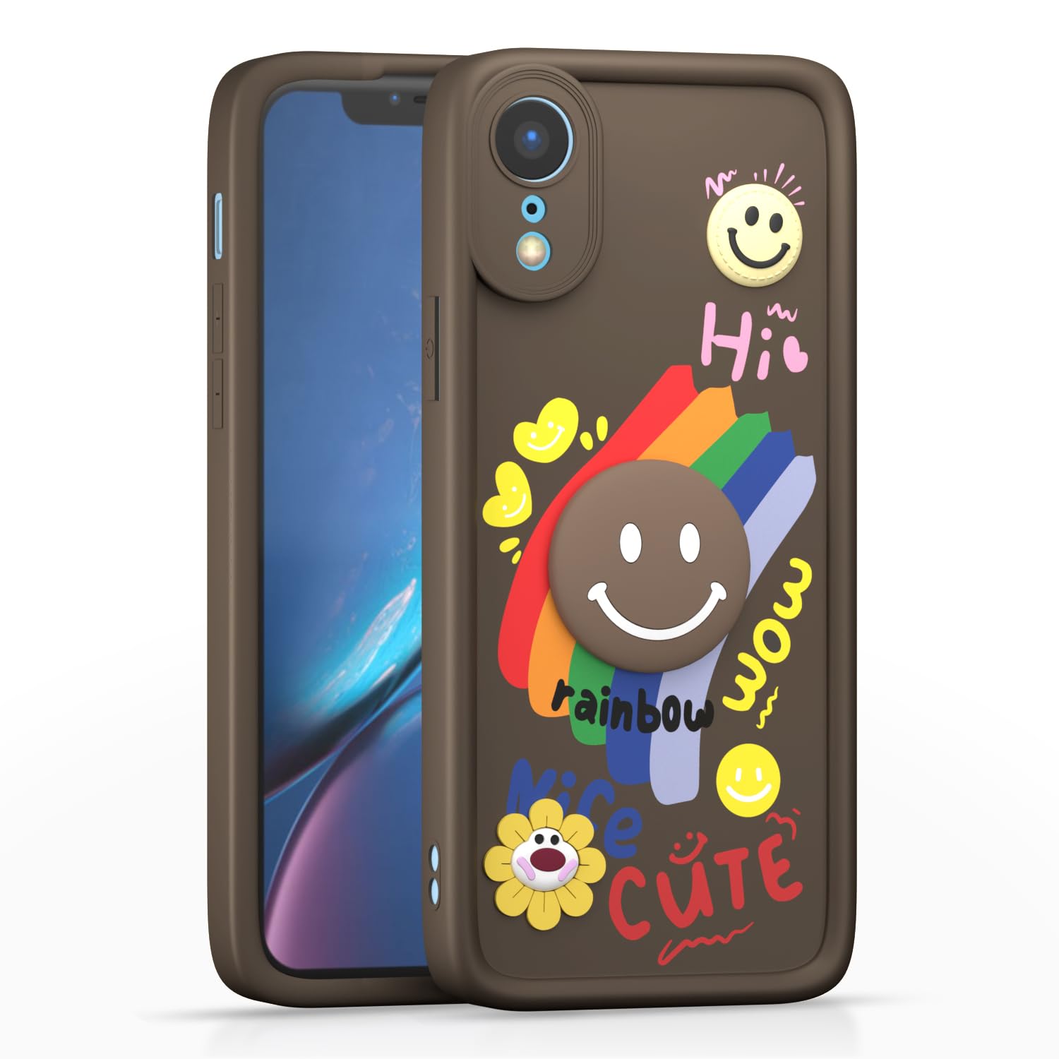 Brown Soft Silicone back cover for iPhone XR – Pikkme