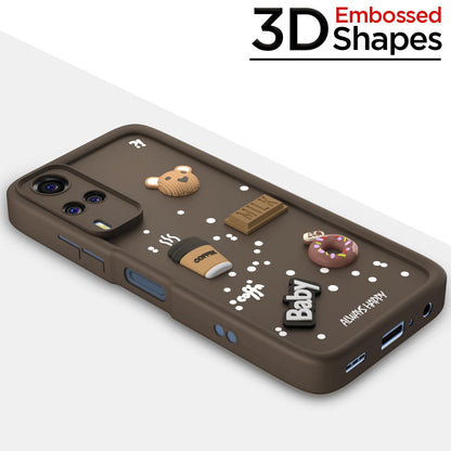 Pikkme Vivo Y31 / Y51 Cute Fun Cartoon 3D Bear Coffee Back Cover (Brown)