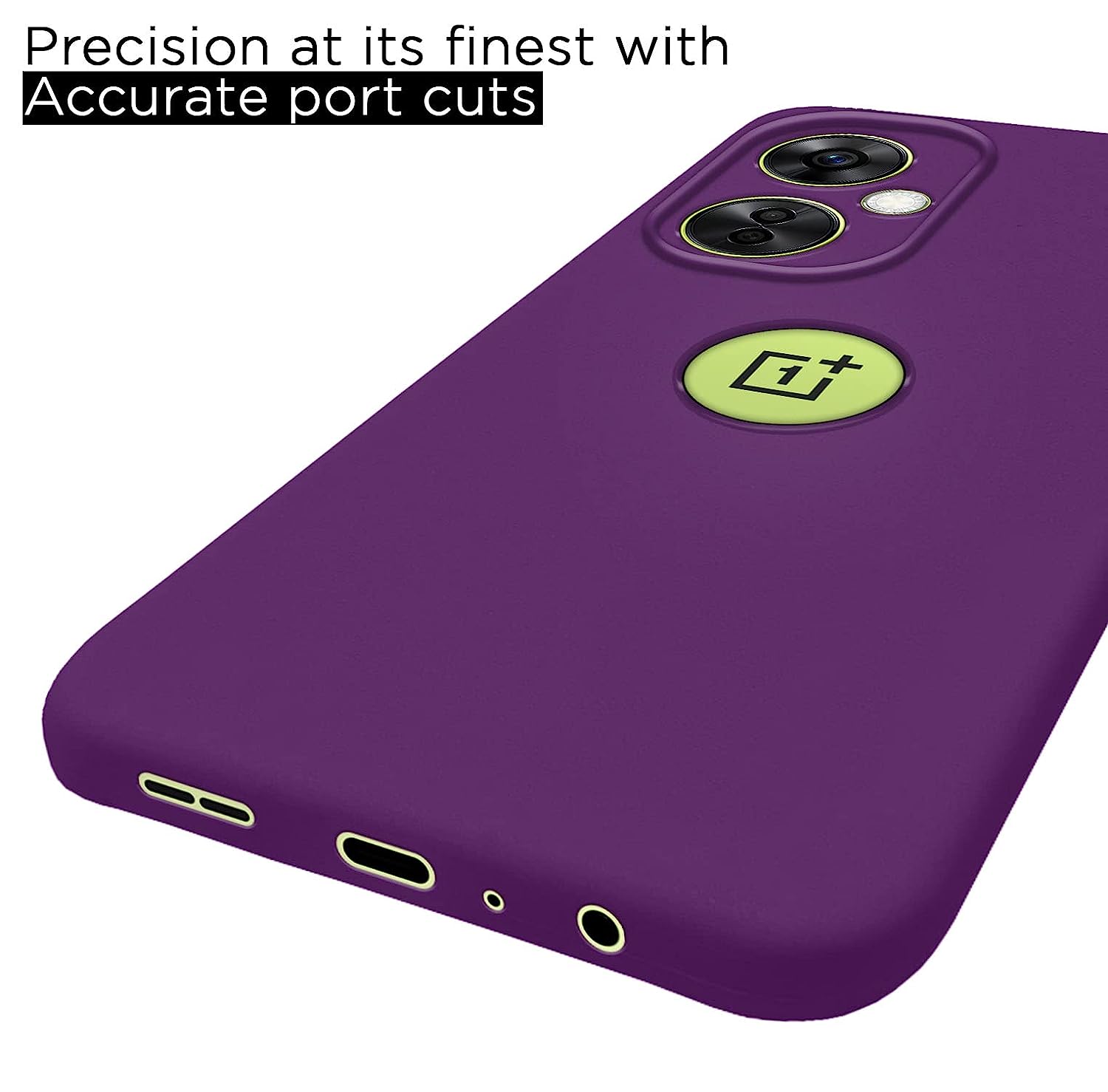 Pikkme OnePlus Nord CE 3 Lite 5G Back Cover Super Soft Silicone Bumper Case (Violet)