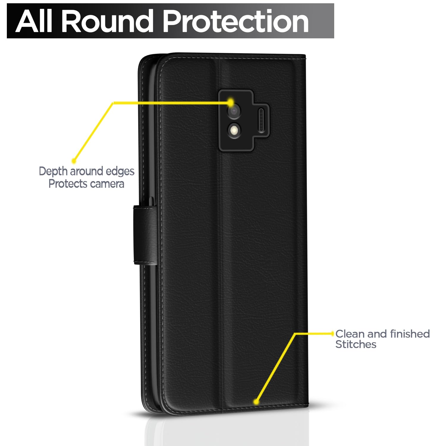 Black Wallet flip case for Samsung J2 Core – Pikkme – photo 4