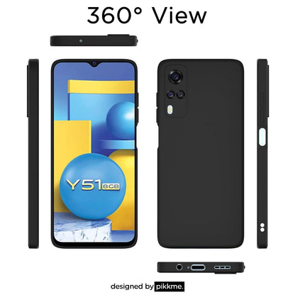 Pikkme Vivo Y31 / Y51A / Y51 / Y51i  Soft Matte Silicone Shockproof Case (Black)