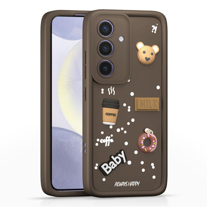 Samsung S24 5G Silicone phone cover in brown by Pikkme