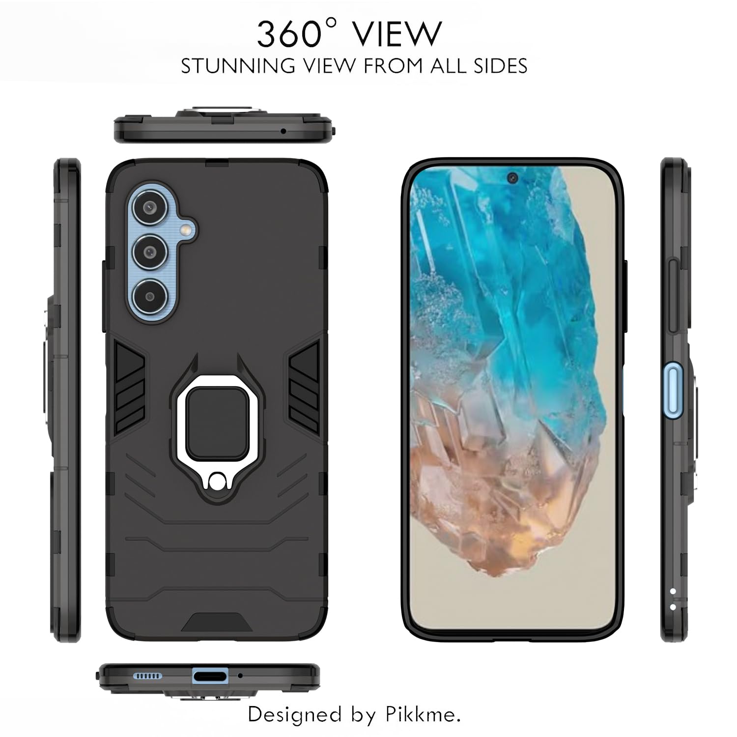 Pikkme Samsung M35 5G Tough Armor black mobile back cover – photo 3
