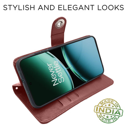OnePlus Nord 4 5G Button flip cover in brown by Pikkme – photo 3