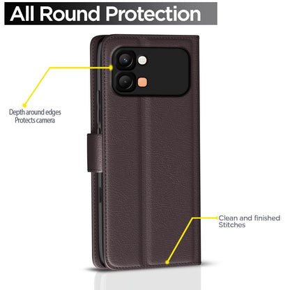 Pikkme coffee Wallet wallet flip cover for Infinix Note Edge 5G – photo 4