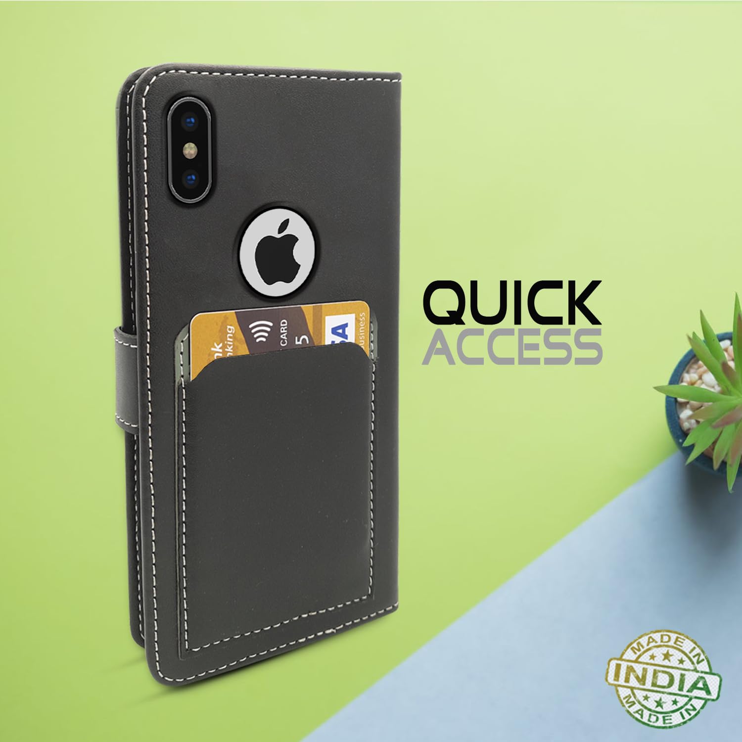 Pikkme Back Pocket Flip Cover