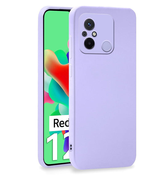 Pikkme Redmi 12C Soft Silicone Case with Camera Bumper Protection | Purple