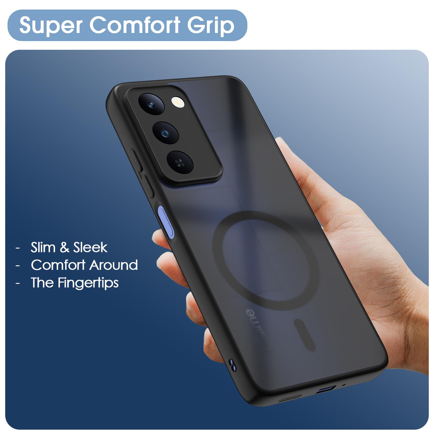 Pikkme Realme P4 Lite 5G black smoke mag-safe mobile back cover – photo 6