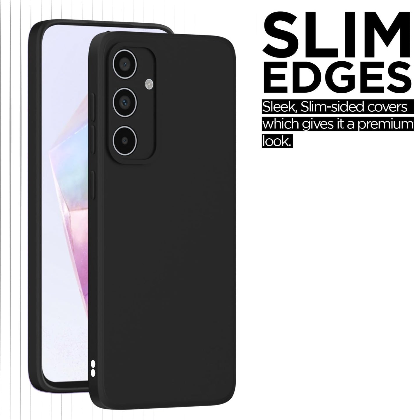 Pikkme Samsung Galaxy A35 5G Liquid Silicone Back Cover (Black)