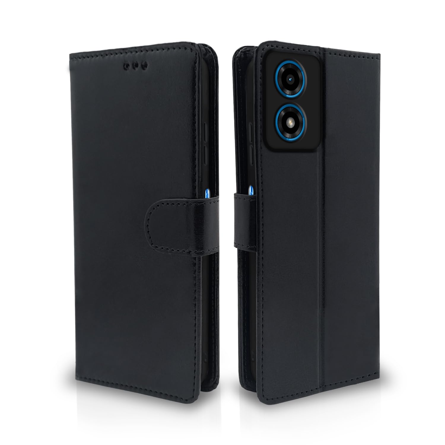 Moto G04 Wallet flip case in black by Pikkme