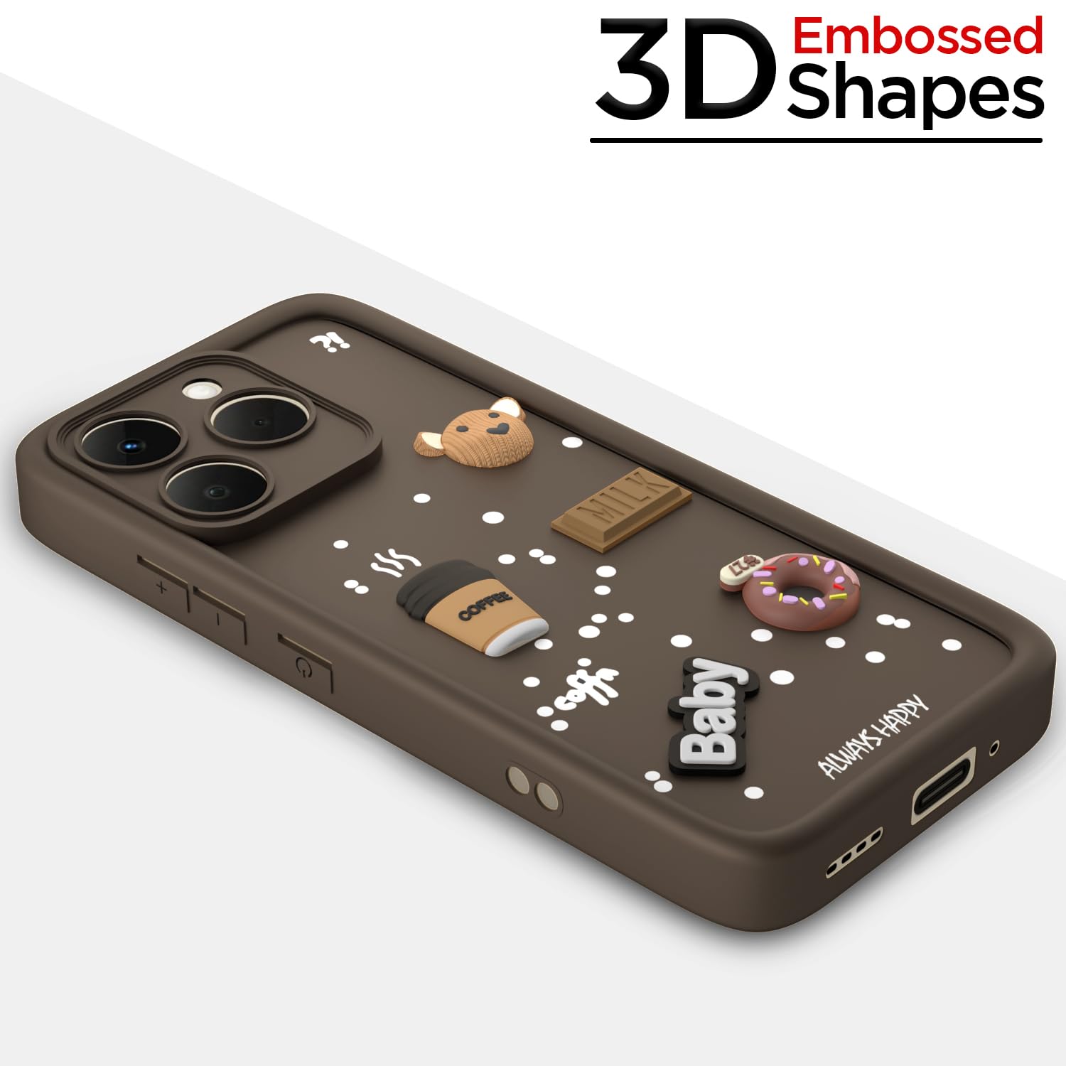 Pikkme brown back cover for Realme 15T 5G/Narzo 90 5G/3D – photo 3