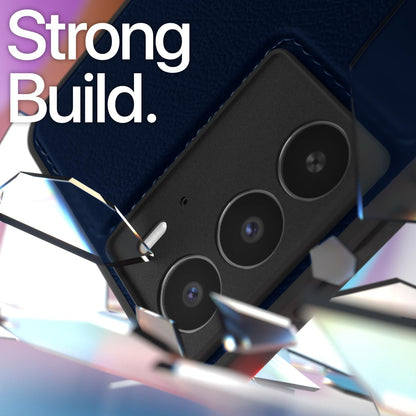 Pikkme Realme C75 Leatherback Back Case | Blue