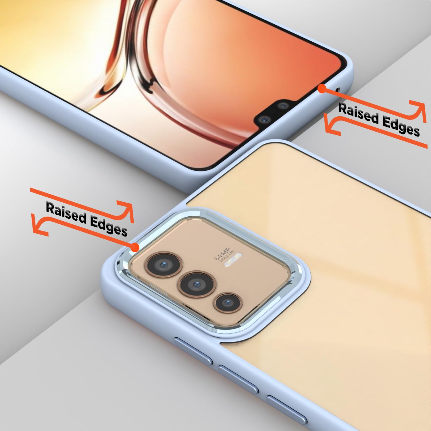 Pikkme Vivo V23 Camring Back Cover (Blue)