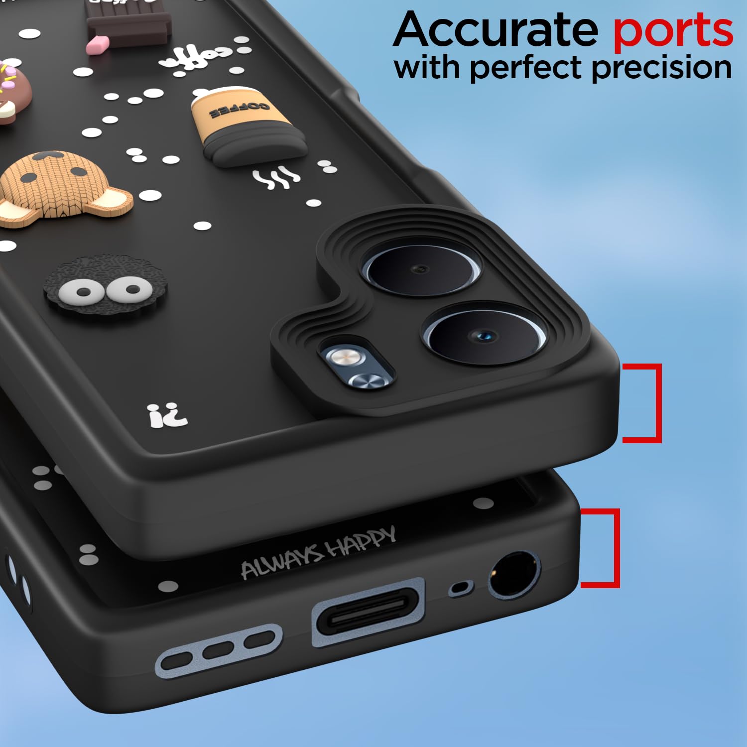 Pikkme black Silicone back cover for Oppo A5x – photo 4
