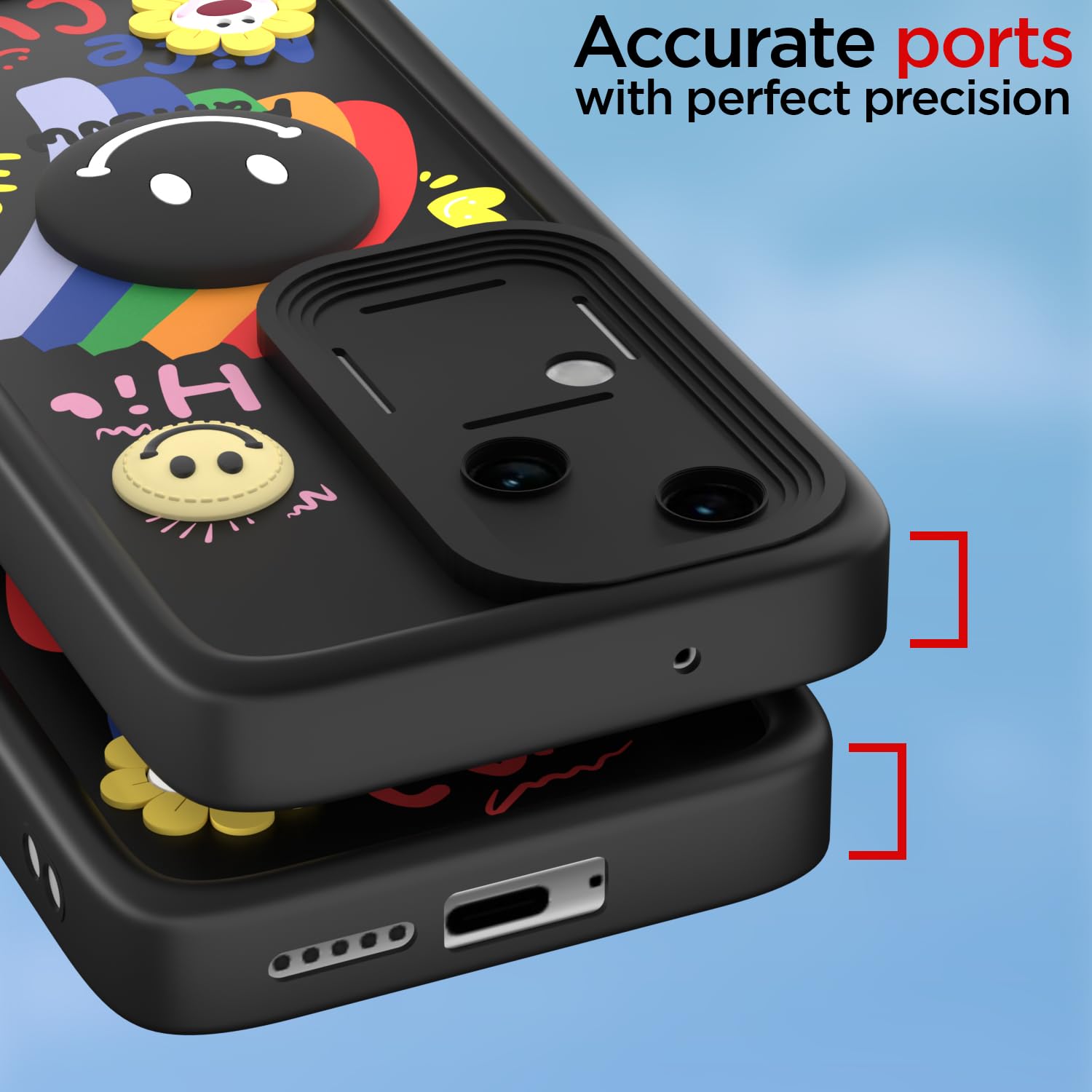 Pikkme black phone cover for Vivo V30/V30 Pro 5G – photo 4