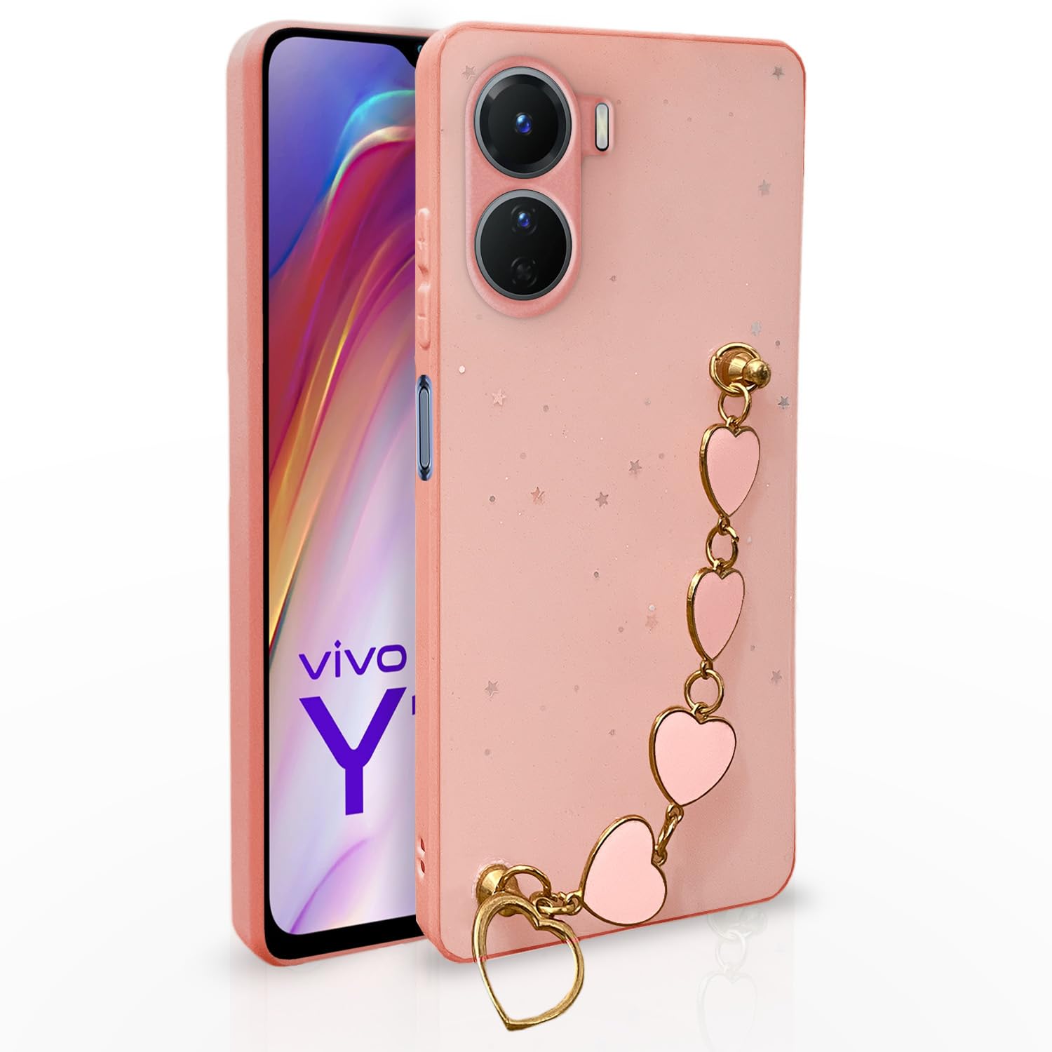 Vivo Y16 back cover in pink by Pikkme