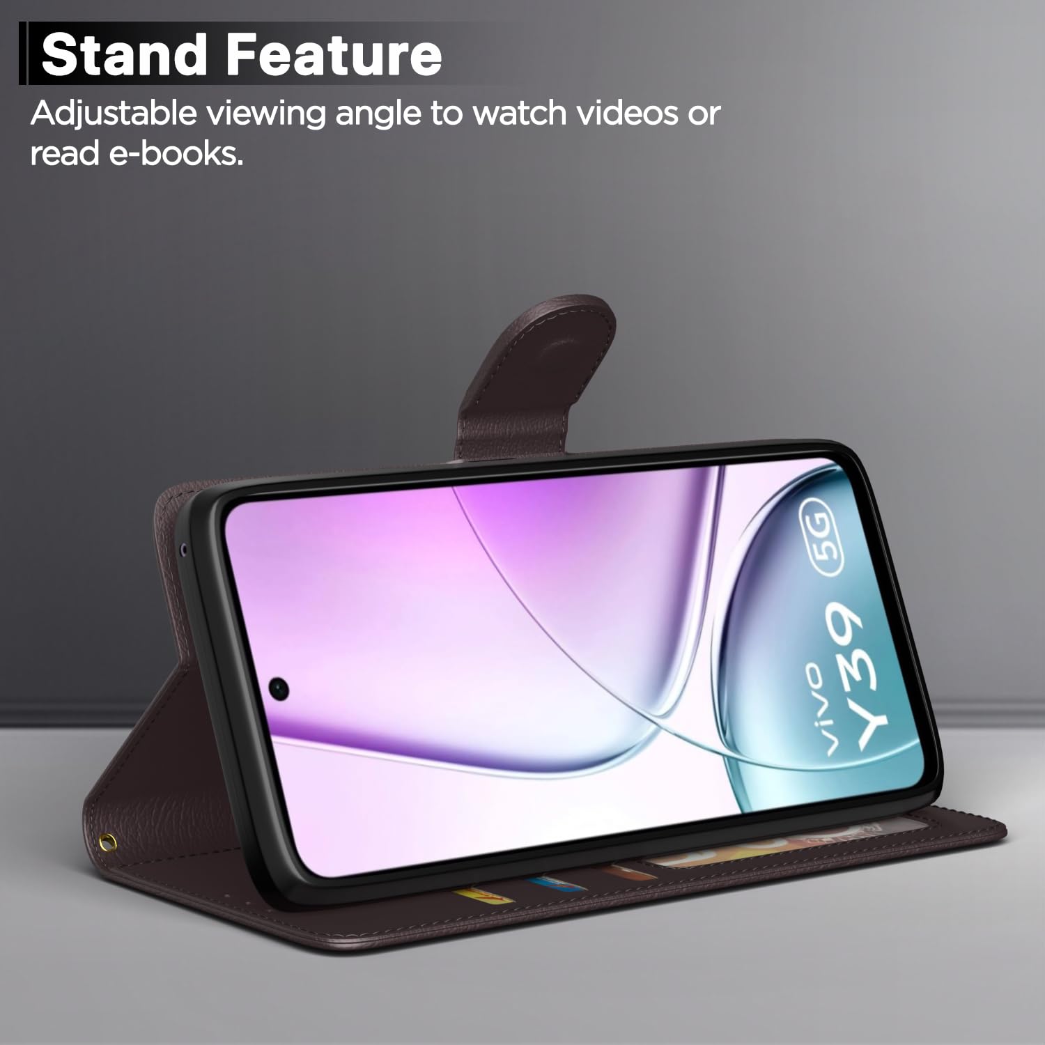 Pikkme Vivo Y39 5G Vintage Flip Cover (Coffee)