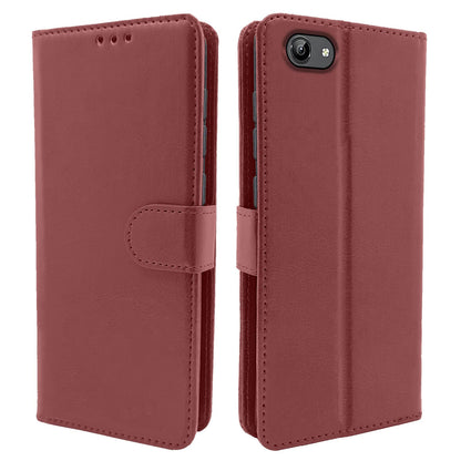 Brown Wallet wallet flip cover for Vivo Y71 – Pikkme