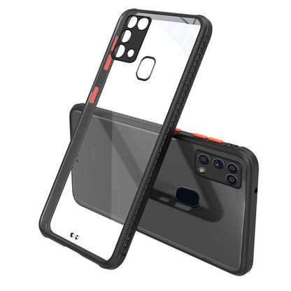 Samsung M31/F41/M31 Prime Clear mobile cover in black by Pikkme