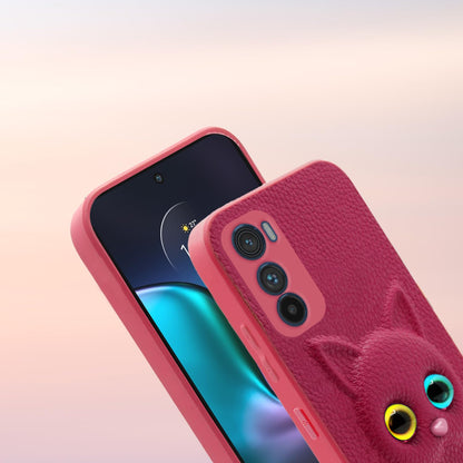 Moto Edge 30 Cat back cover in pink by Pikkme – photo 7
