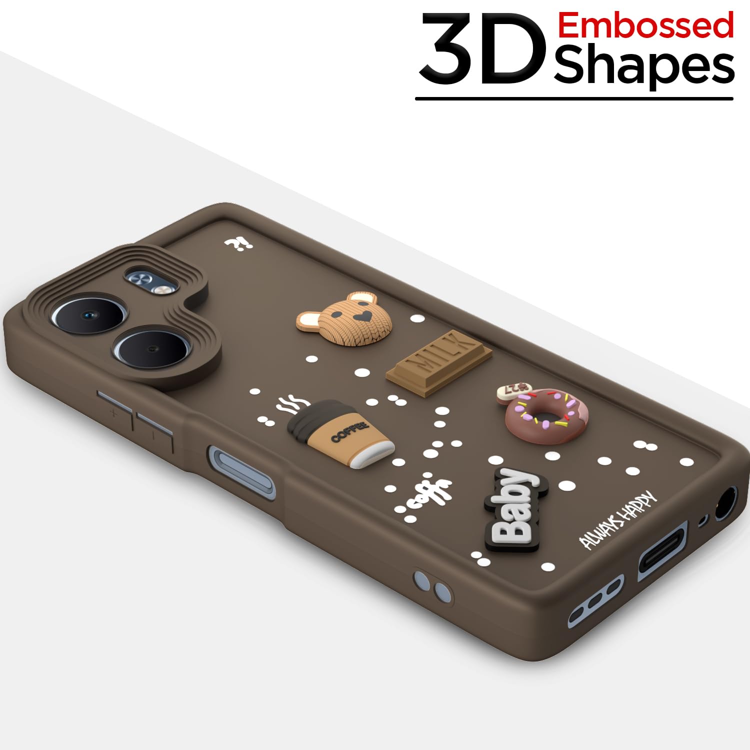 Pikkme Oppo A5x Silicone brown phone cover – photo 3