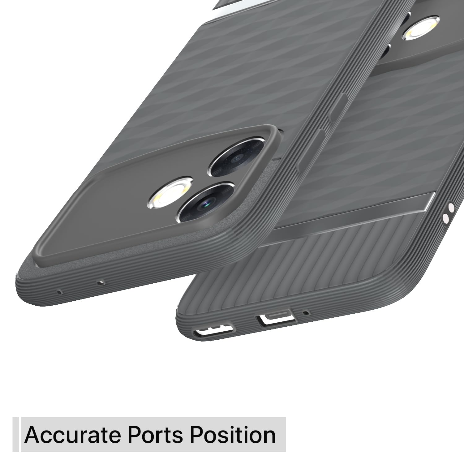 Oppo F33 Pro 5G mobile back cover in grey by Pikkme – photo 4
