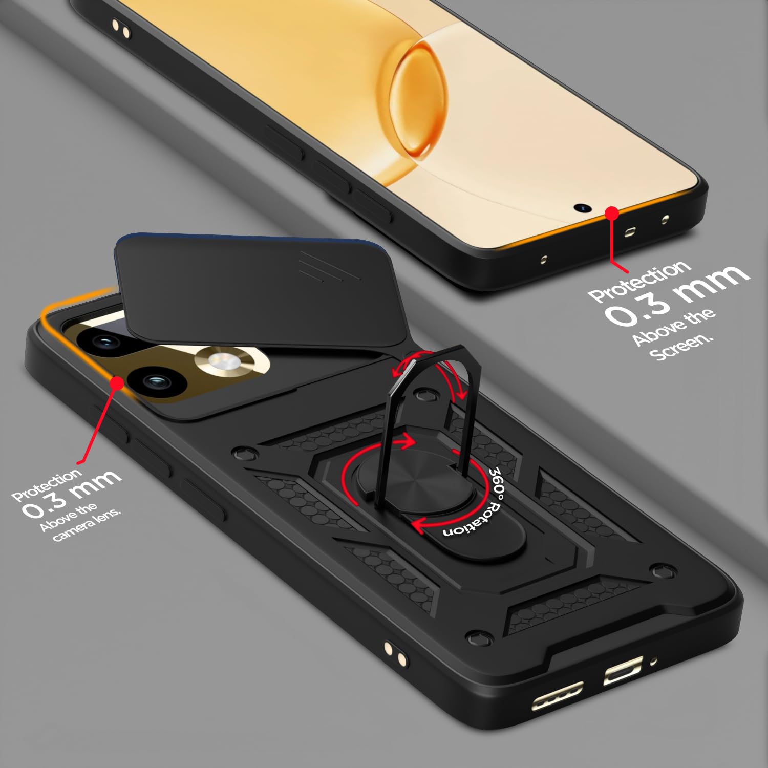 Pikkme Realme 16 Pro Plus 5G/360 black mobile back cover – photo 4