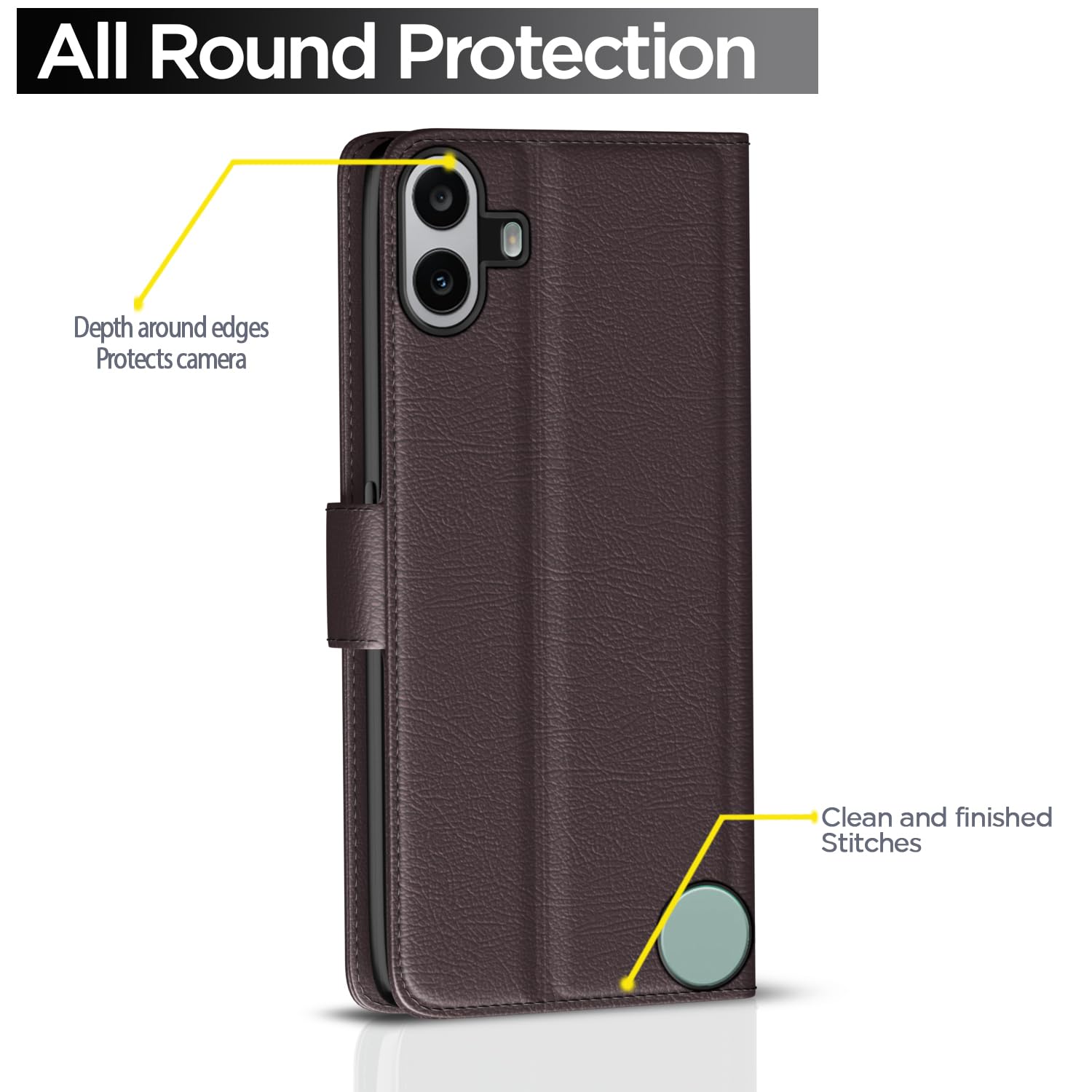 Coffee wallet flip cover for CMF Phone 1 – Pikkme – photo 4