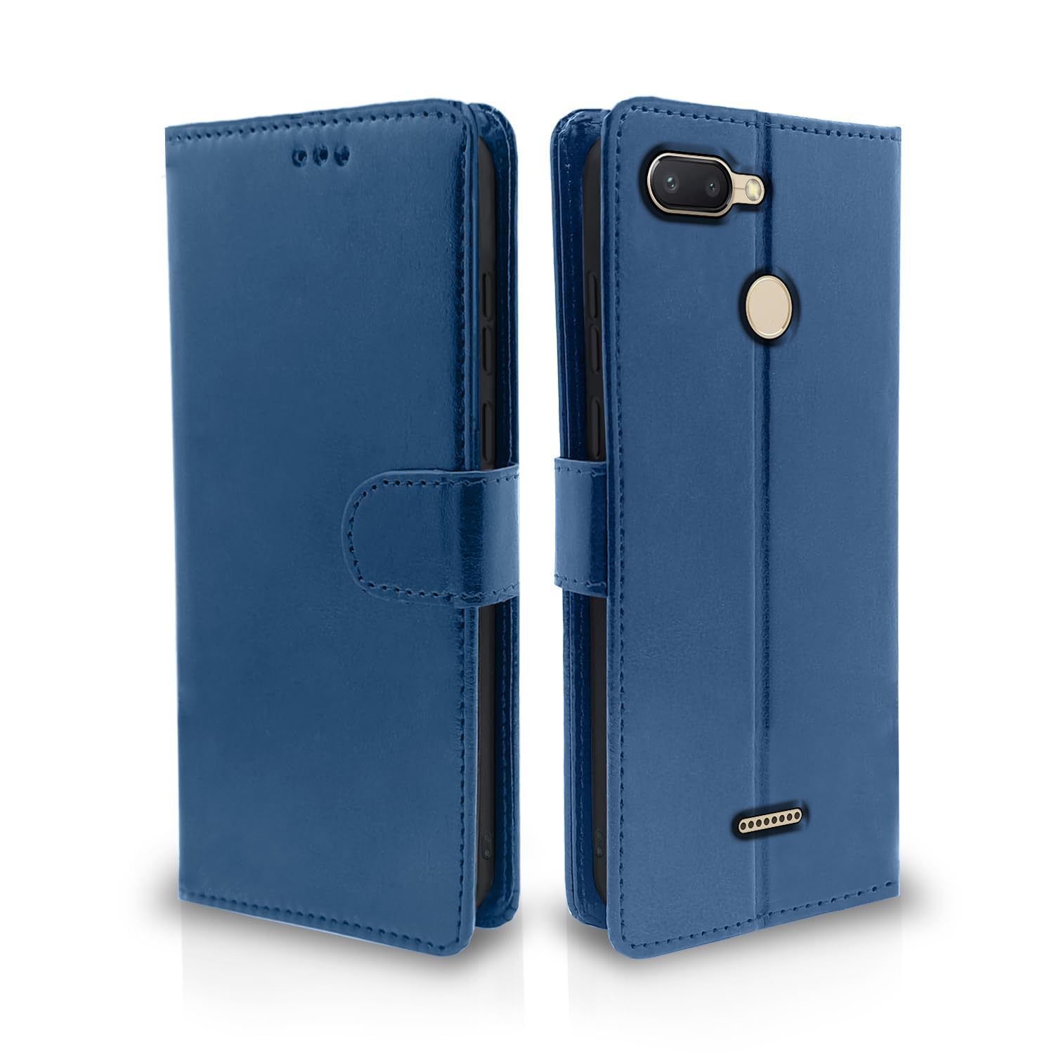 Pikkme blue mobile flip cover for Redmi 6