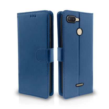 Pikkme blue mobile flip cover for Redmi 6