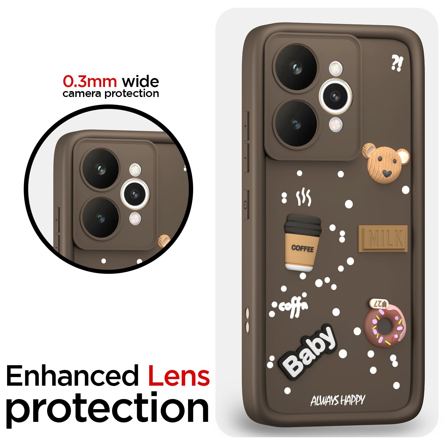 Realme 15 Pro 5G/3D back cover in brown by Pikkme – photo 5
