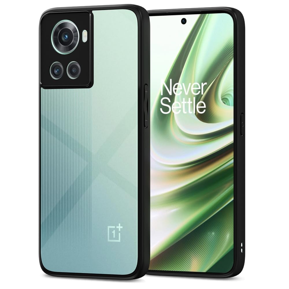 OnePlus 10R 5G Hybrid mobile back cover in black by Pikkme