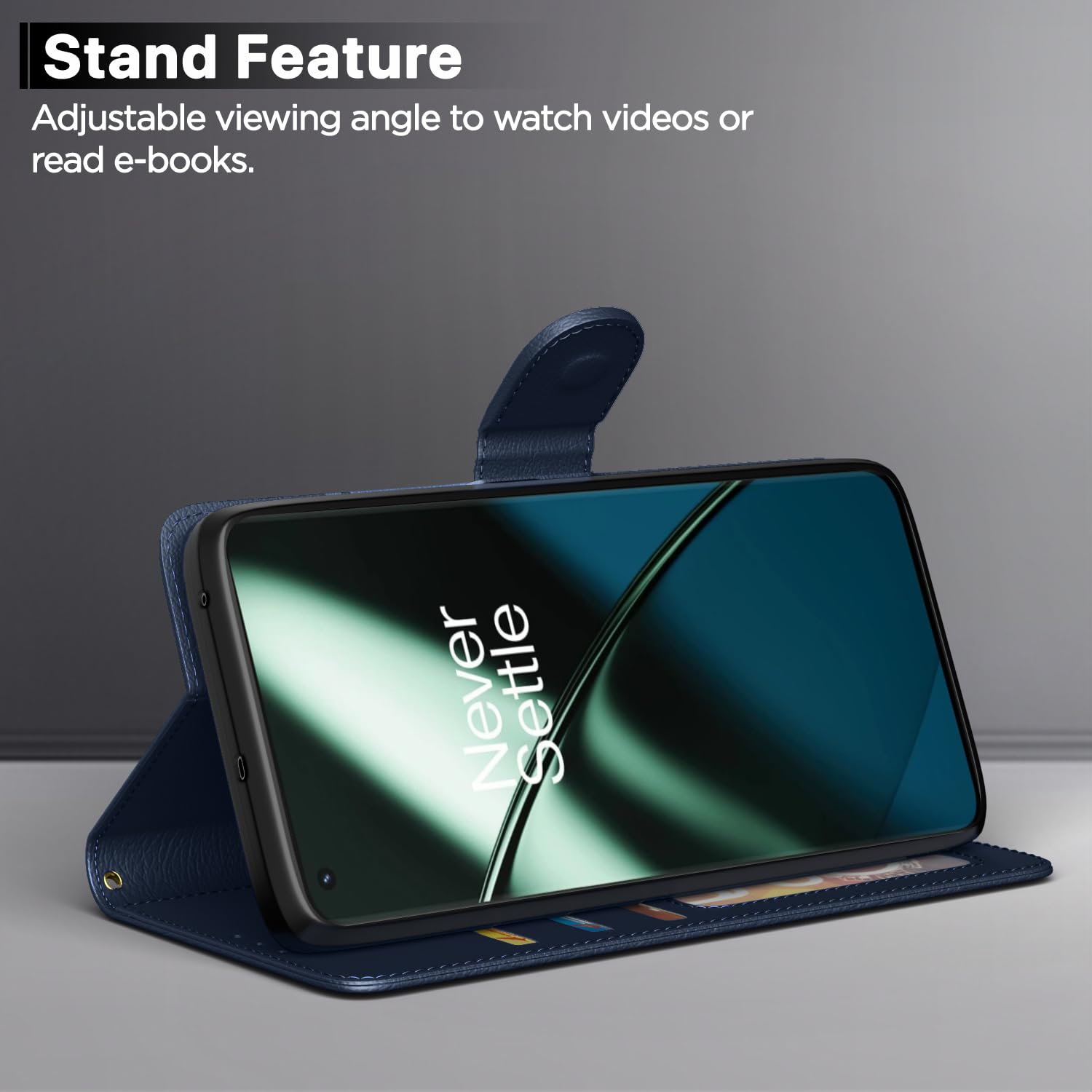 Pikkme blue Wallet flip cover for OnePlus 11 5G – photo 3